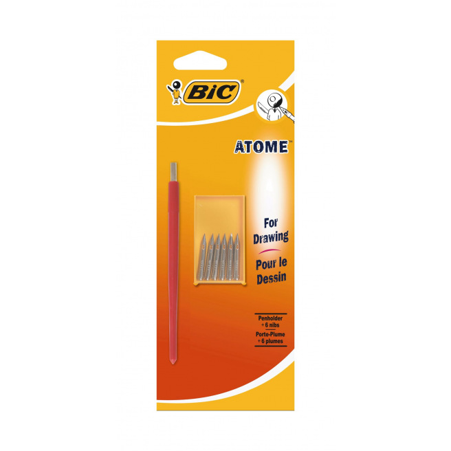 Porte-plume BIC ATOME + 6 plumes