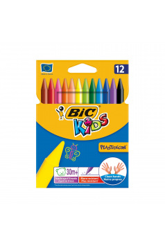 Craies de coloriage BIC KIDS PLASTIDECOR - étui de 12