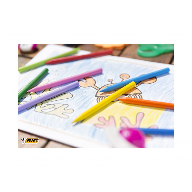 BIC KIDS PLASTIDECOR kleurkrijtjes - doos van 12 BIC KIDS PLASTIDECOR kleurkrijtjes - doos van 12