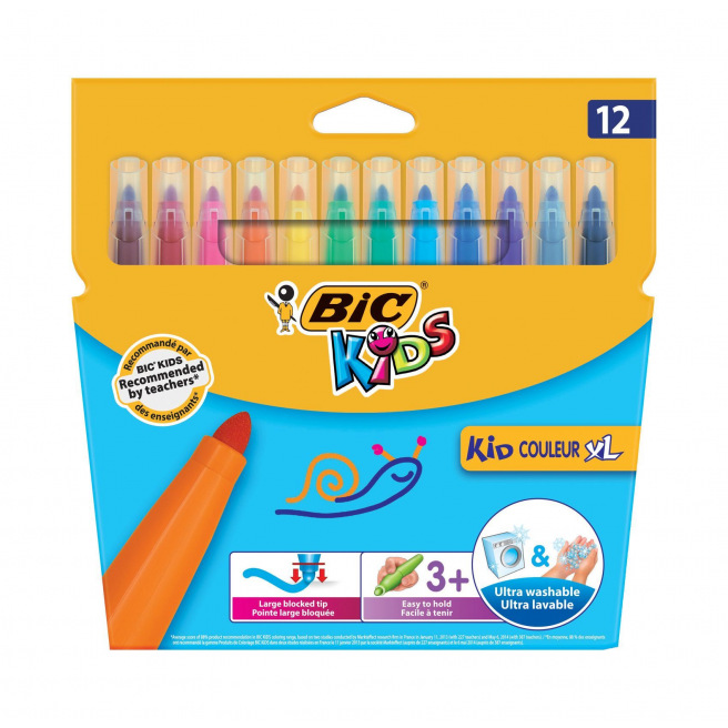BIC KIDS KID KLEUR XL kleurpotloden - doos van 12