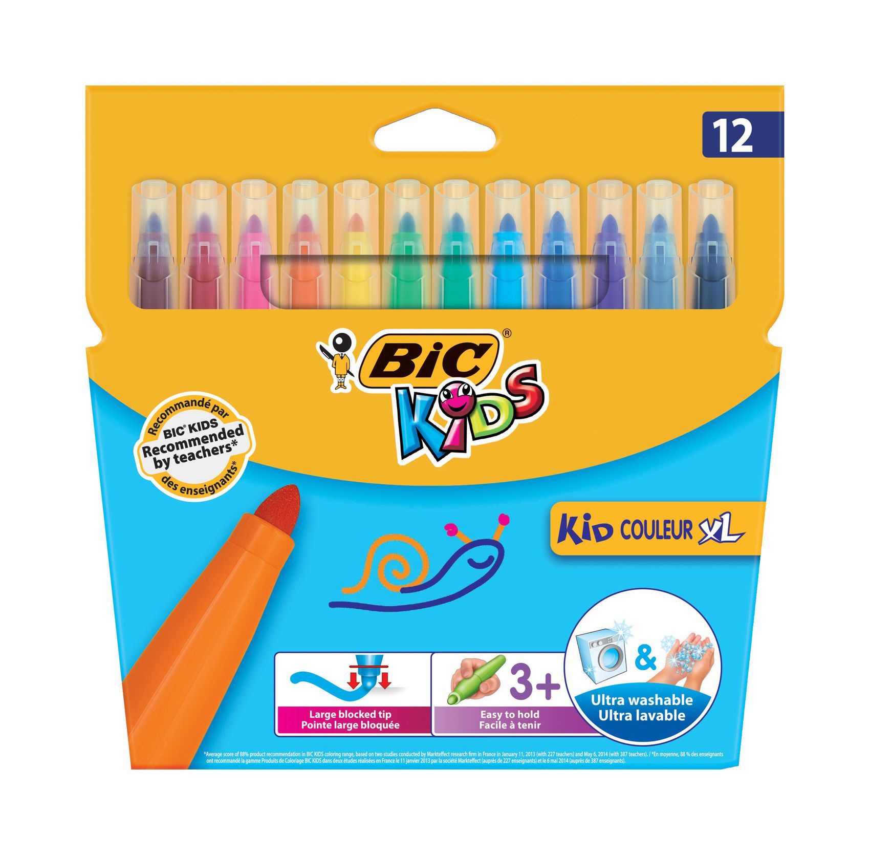 Crayons de couleur Aquarelle Etui de 12 - BIC AquaCouleur