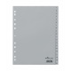Tabbladverdelers met digitale tabs - grijs plastic - A4