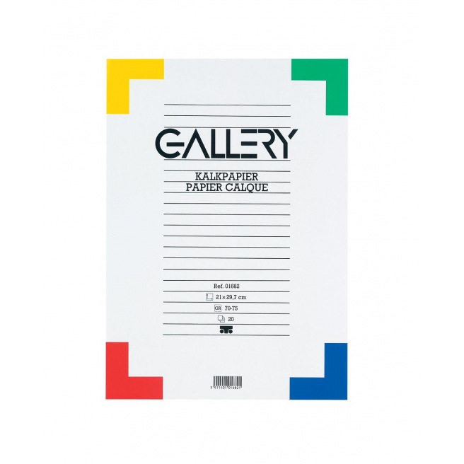 Papier calque 70 g GALLERY A4 - bloc de 20 feuilles