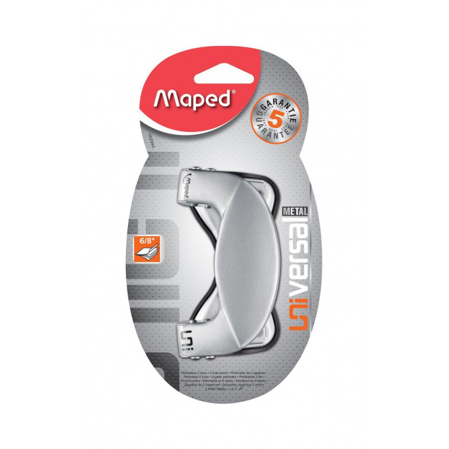 Perforateur 2 trous Maped UNIVERSAL METAL - 6 feuilles Perforateur 2 trous Maped UNIVERSAL METAL - 6 feuilles