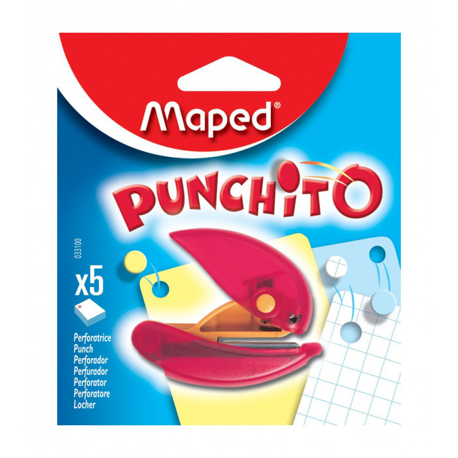Perforator 1 gat Maped PUNCHITO - 5 vellen Perforator 1 gat Maped PUNCHITO - 5 vellen