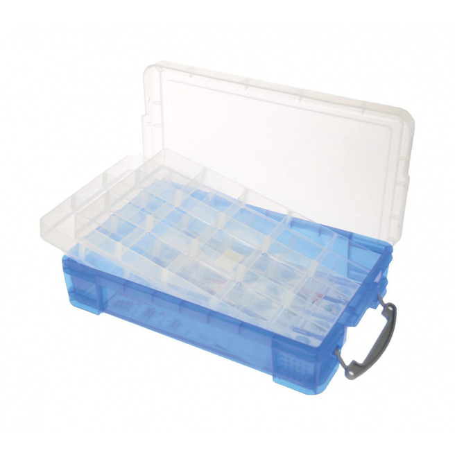 Opbergdoos REALLY USEFUL BOX - 4 L + 2 plateaus met 15 compartimenten