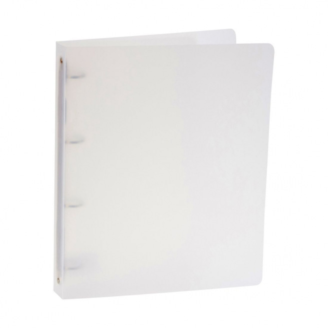 Ringband met 4 ringen van dik flexibel plastic - A4 - rug 3,5 cm