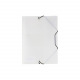 Map met flappen en elastieken van plastic - A5 - transparant wit