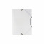 Map met flappen en elastieken van plastic - A5 - transparant wit