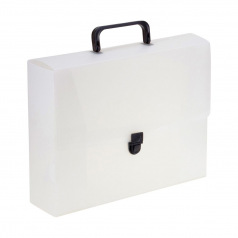 Plastic koffertje met drukknop - A4 - rug 8 cm Plastic koffertje met drukknop - A4 - rug 8 cm