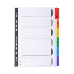 Intercalaires à onglets numériques Exacompta - carton - A4 Intercalaires à onglets numériques Exacompta - carton - A4