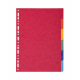 Exacompta scheidingsbladen met neutrale tabs - 220 g gekleurd karton