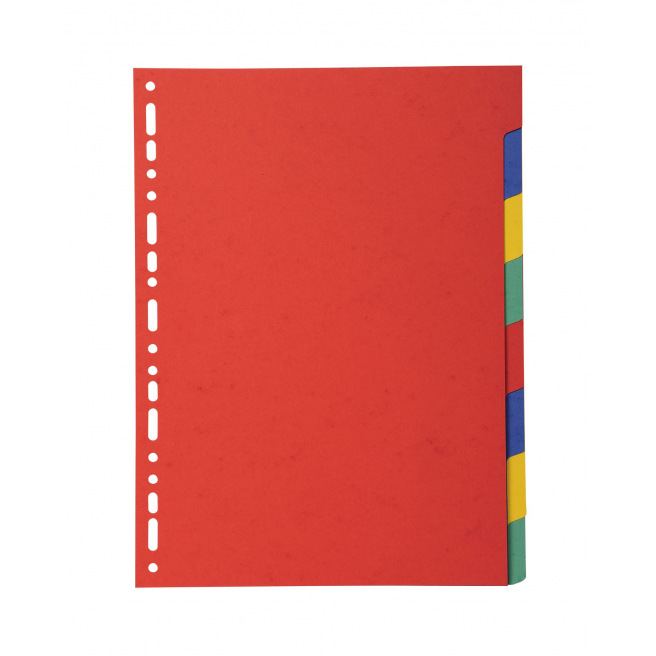 Exacompta scheidingsbladen met neutrale tabs - 220 g gekleurd karton