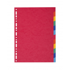Exacompta scheidingsbladen met neutrale tabs - 220 g gekleurd karton
