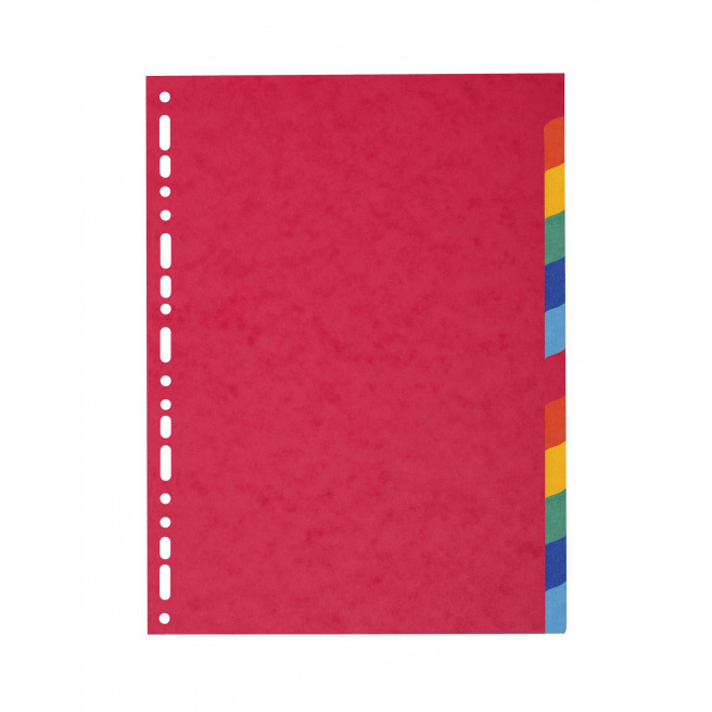 Exacompta scheidingsbladen met neutrale tabs - 220 g gekleurd karton
