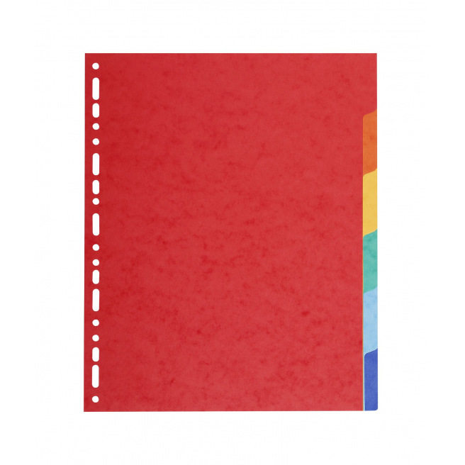 Exacompta scheidingsbladen met neutrale tabs - 220 g gekleurd karton