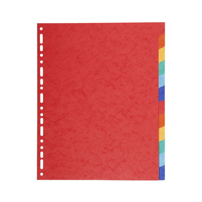 Exacompta scheidingsbladen met neutrale tabs - 220 g gekleurd karton