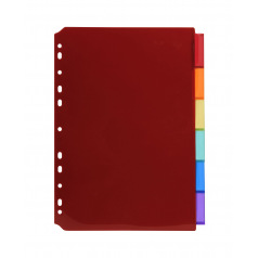 Tabbladen met neutrale tabs in etikettenhouders Exacompta - gekleurd plastic - A4 Tabbladen met neutrale tabs in etikettenhouders Exacompta - gekleurd plastic - A4