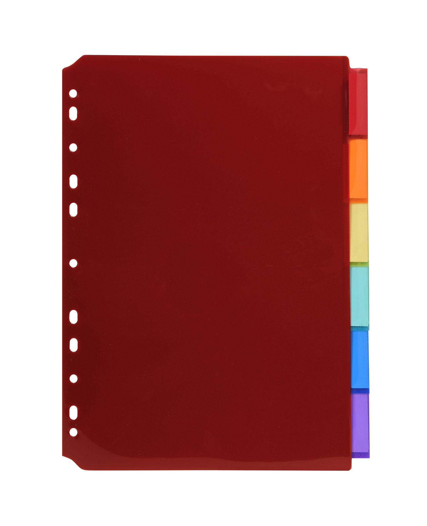 Exacompta - Paquet 100 fiches intercalaires horizontales unies perforées -  105x240mm - Couleurs assorties