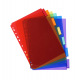 Exacompta tabblad verdelers met neutrale labelhouders - gekleurd plastic - A4