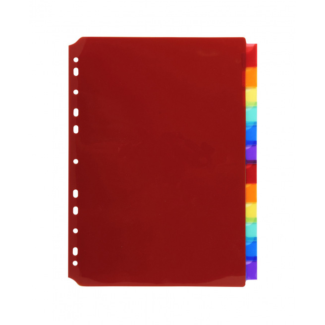 Exacompta tabblad verdelers met neutrale labelhouders - gekleurd plastic - A4 Exacompta tabblad verdelers met neutrale labelhouders - gekleurd plastic - A4