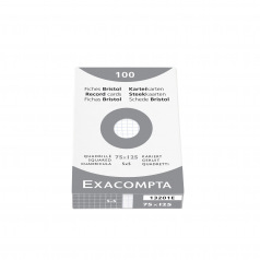 Exacompta witte bristol fiches - doos van 100 fiches Exacompta witte bristol fiches - doos van 100 fiches
