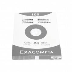 Exacompta Bristol witte fiches - doos van 100 fiches