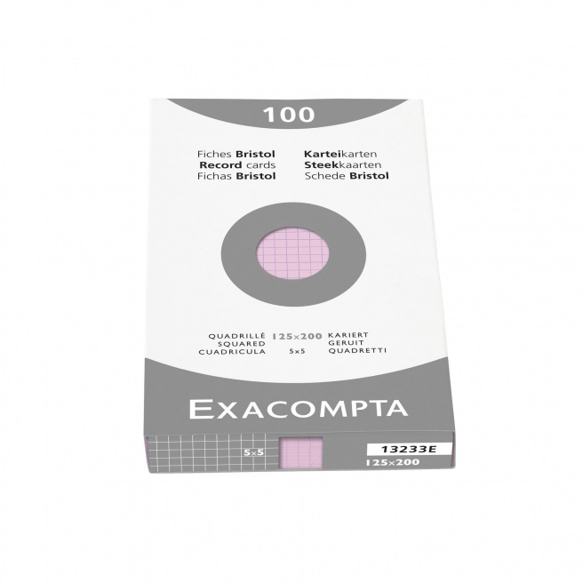 Exacompta Bristol-kaarten in kleur - doosje van 100 kaarten Exacompta Bristol-kaarten in kleur - doosje van 100 kaarten