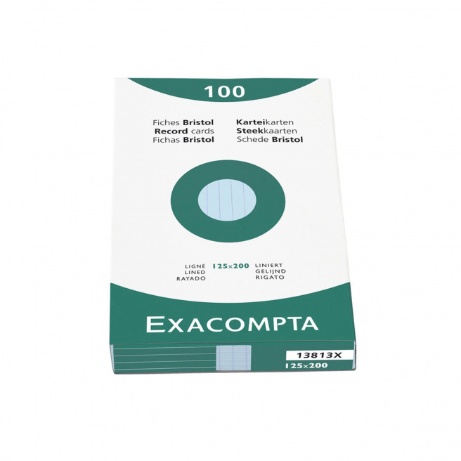 Exacompta Bristol-kaarten in kleur - doosje van 100 kaarten Exacompta Bristol-kaarten in kleur - doosje van 100 kaarten