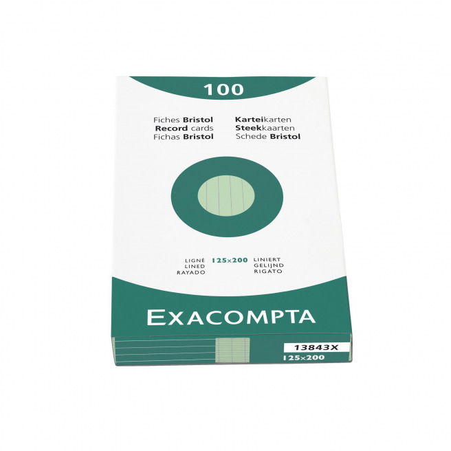 Exacompta Bristol-kaarten in kleur - doosje van 100 kaarten Exacompta Bristol-kaarten in kleur - doosje van 100 kaarten