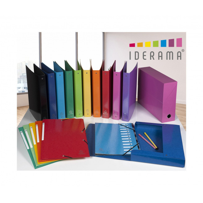 Map met flappen en elastieken Exacompta IDERAMA van karton - A3 Map met flappen en elastieken Exacompta IDERAMA van karton - A3