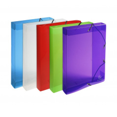 Exacompta CRYSTAL archiefdoos in plastic - rug 4 cm - A4