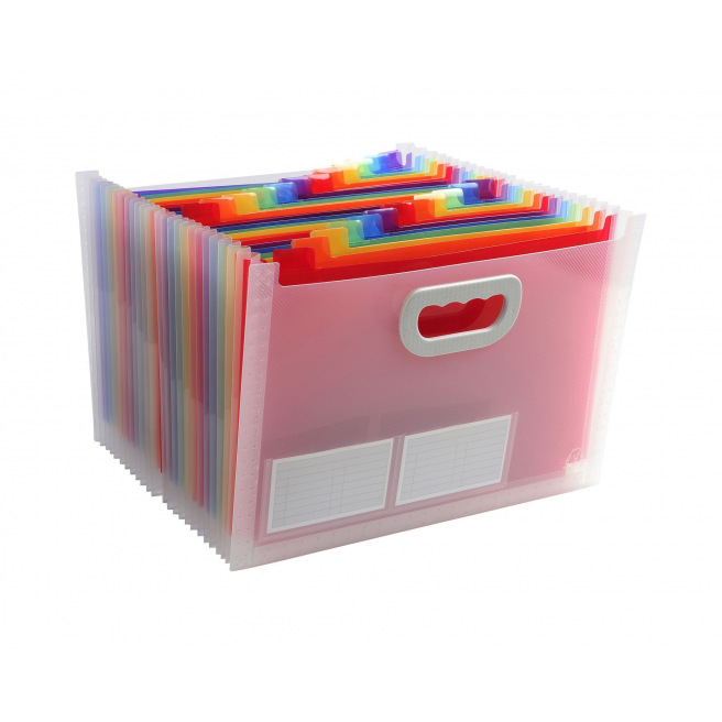 Exacompta CRYSTAL maxi accordeon sorteermachine - 24 vakken Exacompta CRYSTAL maxi accordeon sorteermachine - 24 vakken