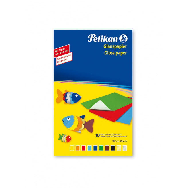 Pelikan Glanspapier - 18,5 x 30 cm - pakket van 10 vellen