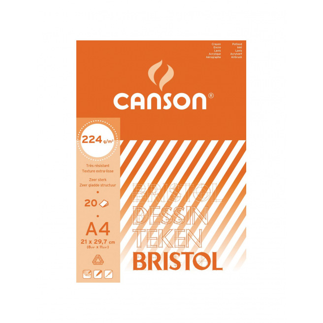 CANSON 224 g bristol tekenpapier blok