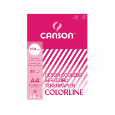 Bloc de papier dessin de couleur CANSON COLORLINE - 150 g Bloc de papier dessin de couleur CANSON COLORLINE - 150 g