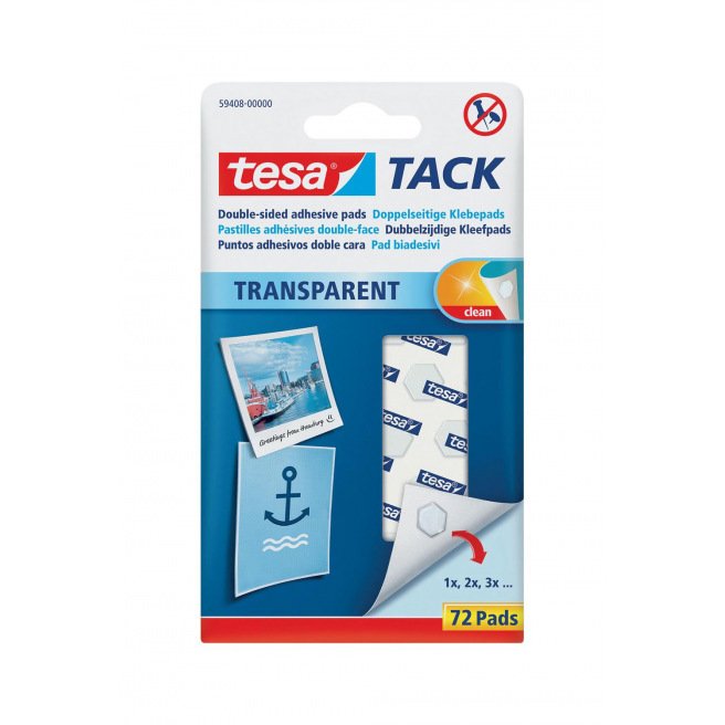 TESA TACK dubbelzijdige kleefpads - doosje van 72