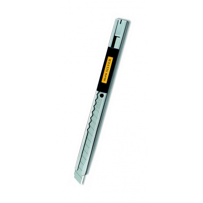 Cutter OLFA SILVER SVR-1 - roestvrijstalen behuizing - 9 mm mes