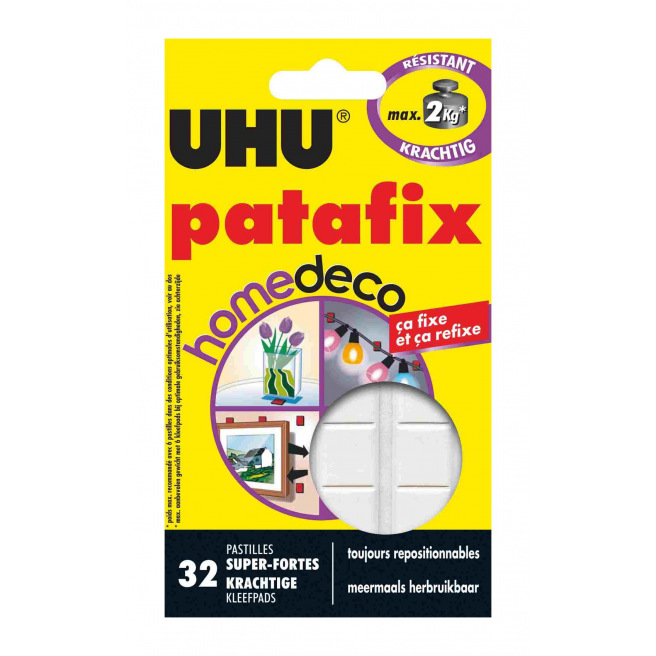 Pastilles UHU PATAFIX HOME DECO - étui de 32