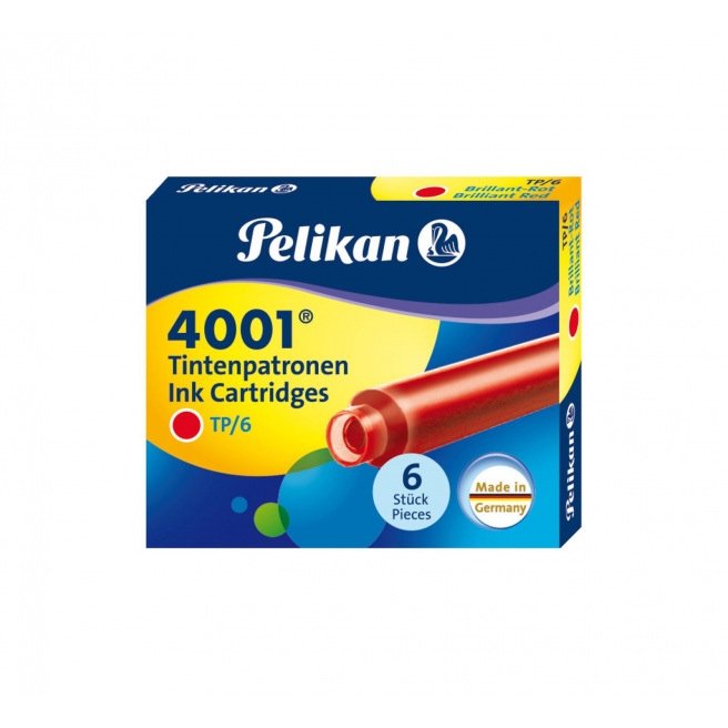 Pelikan 4001 TP/6 inktpatronen - doosje van 6 Pelikan 4001 TP/6 inktpatronen - doosje van 6
