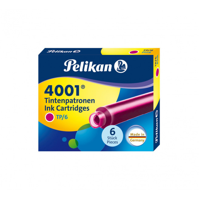 Pelikan 4001 TP/6 inktpatronen - doosje van 6 Pelikan 4001 TP/6 inktpatronen - doosje van 6