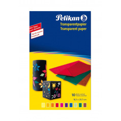 Papier transparent vitrail Pelikan - 18,5 x 30 cm - paquet de 10 feuilles Papier transparent vitrail Pelikan - 18,5 x 30 cm - paquet de 10 feuilles