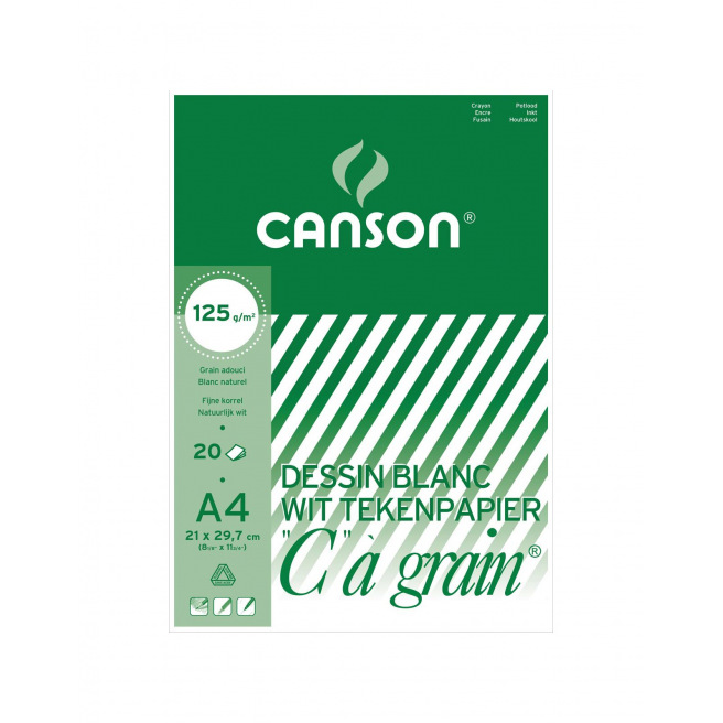 PAPIER DESSIN CANSON GRAIN 120G A4 PAQUET 250F