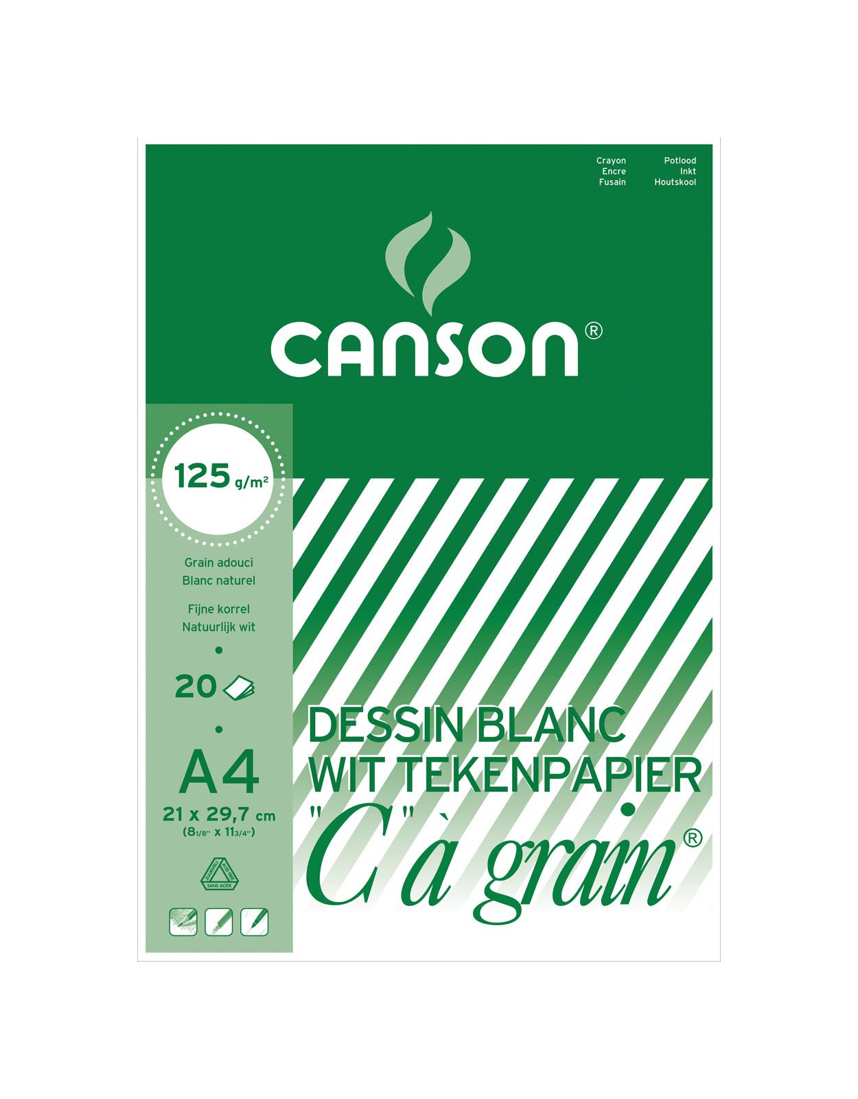Bloc de papier dessin CANSON C à grain