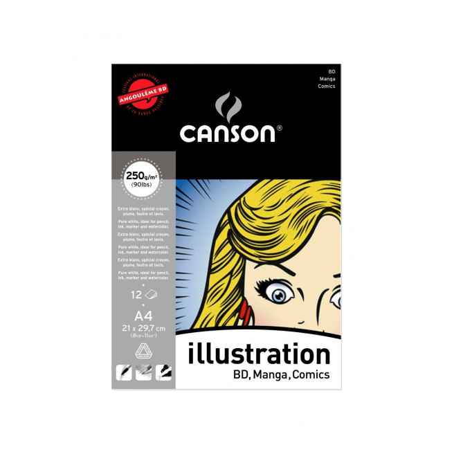 CANSON ILLUSTRATION 250 g tekenpapier blok