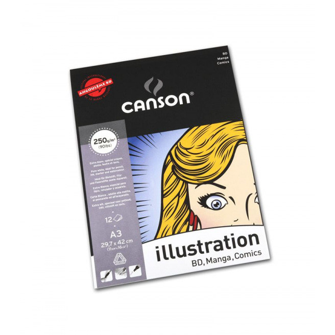 Bloc de papier dessin CANSON ILLUSTRATION 250 g Bloc de papier dessin CANSON ILLUSTRATION 250 g