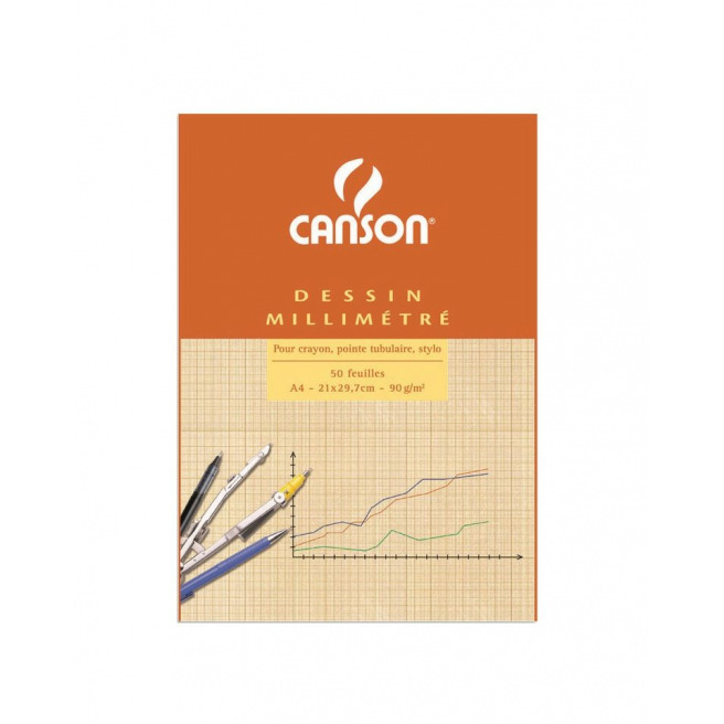 CANSON Papier millimétré, A4, 90 g/m2, couleur: bleu C200067116 bei   günstig kaufen