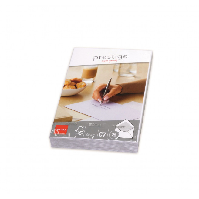 Enveloppes blanches Elco PRESTIGE C7 - paquet de 25