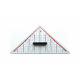 Technische tekentriehoek M+R - 32 cm met handvat