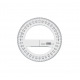 Cirkelvormige rapporteur 360° in plastic M+R - 10 cm